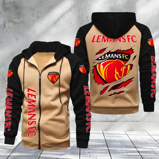 Le Mans FC – Hoodie zippé raglan Nouveau Design Nouvelle édition Le Mans FC – Hoodie zippé raglan Nouveau Design Nouvelle édition