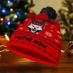 Lyon OU – Bonnet de Noël Nouvelle Version avec nom personnalisé