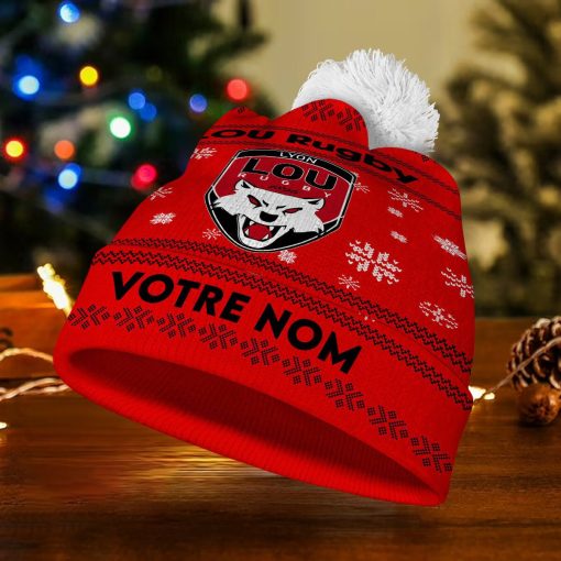 Lyon OU – Bonnet de Noël Nouvelle Version avec nom personnalisé Lyon OU – Bonnet de Noël Nouvelle Version avec nom personnalisé