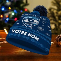 Montpellier Hérault Rugby – Bonnet de Noël Nouvelle Version avec nom personnalisé