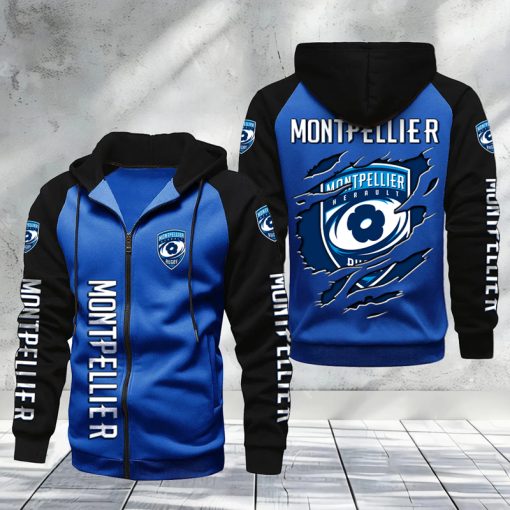 Montpellier Hérault Rugby – Hoodie zippé raglan Nouveau Design Nouvelle édition Montpellier Hérault Rugby – Hoodie zippé raglan Nouveau Design Nouvelle édition