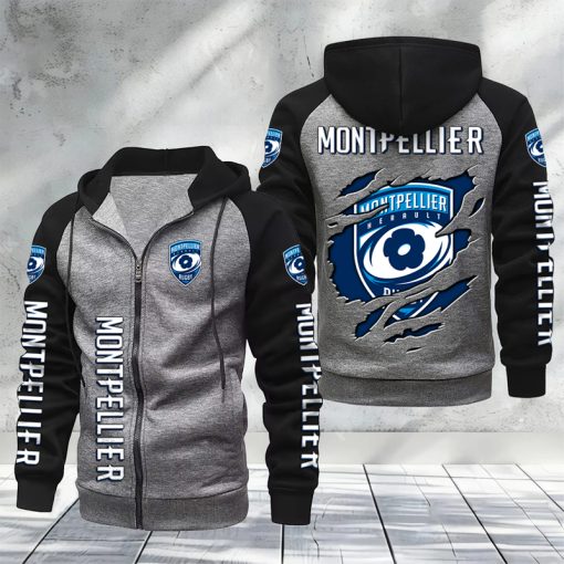 Montpellier Hérault Rugby – Hoodie zippé raglan Nouveau Design Nouvelle édition Montpellier Hérault Rugby – Hoodie zippé raglan Nouveau Design Nouvelle édition