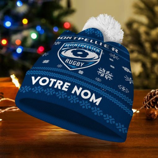 Montpellier Hérault Rugby – Bonnet de Noël Nouvelle Version avec nom personnalisé Montpellier Hérault Rugby – Bonnet de Noël Nouvelle Version avec nom personnalisé