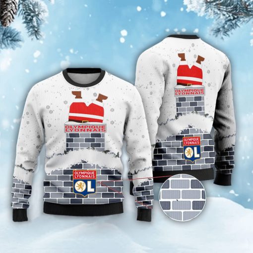 Olympique Lyonnais – Pull-over à motif de Père Noël