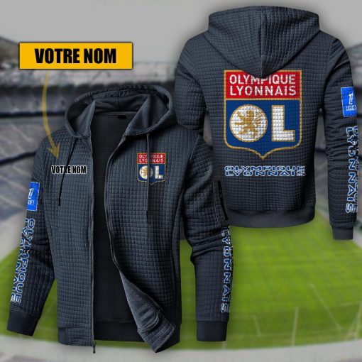Olympique Lyonnais – Hoodie de sport nouvelle version avec nom personnalisé Olympique Lyonnais – Hoodie de sport nouvelle version avec nom personnalisé