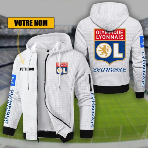 Olympique Lyonnais – Hoodie de sport nouvelle version avec nom personnalisé Olympique Lyonnais – Hoodie de sport nouvelle version avec nom personnalisé
