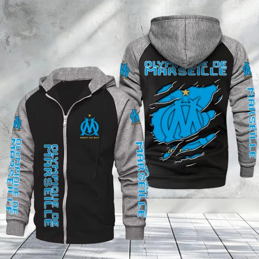 Olympique de Marseille – Hoodie zippé raglan Nouveau Design Nouvelle édition Olympique de Marseille – Hoodie zippé raglan Nouveau Design Nouvelle édition