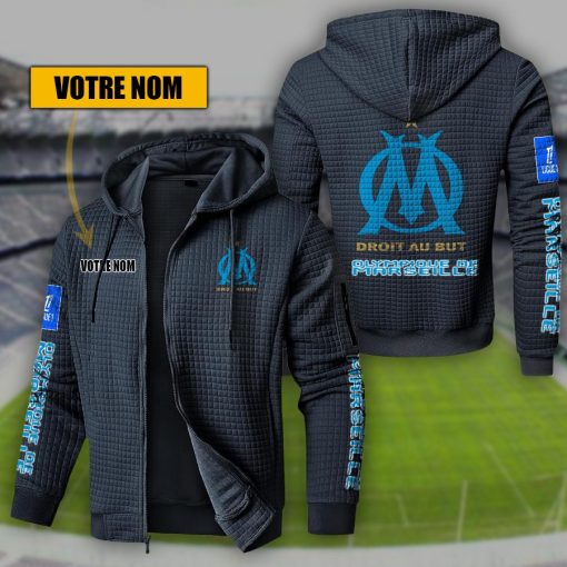 Olympique de Marseille – Hoodie de sport nouvelle version avec nom personnalisé Olympique de Marseille – Hoodie de sport nouvelle version avec nom personnalisé