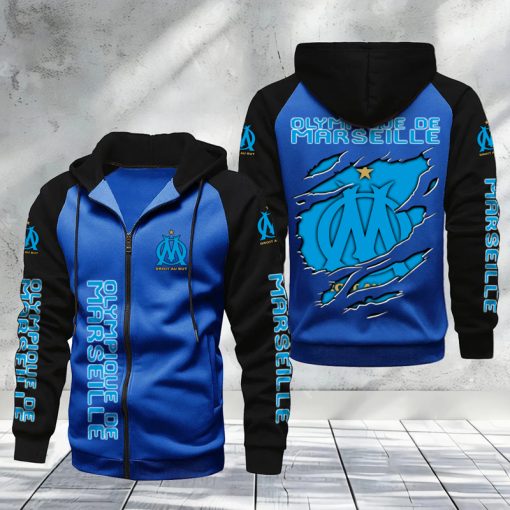 Olympique de Marseille – Hoodie zippé raglan Nouveau Design Nouvelle édition Olympique de Marseille – Hoodie zippé raglan Nouveau Design Nouvelle édition