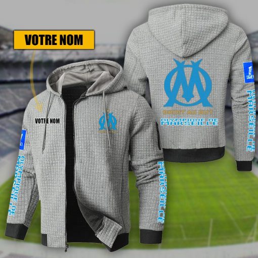 Olympique de Marseille – Hoodie de sport nouvelle version avec nom personnalisé Olympique de Marseille – Hoodie de sport nouvelle version avec nom personnalisé