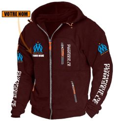 Olympique de Marseille – Blouson zippé Édition spéciale avec nom personnalisé