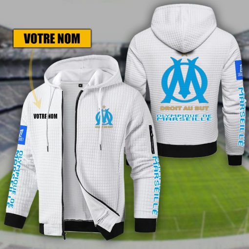 Olympique de Marseille – Hoodie de sport nouvelle version avec nom personnalisé Olympique de Marseille – Hoodie de sport nouvelle version avec nom personnalisé