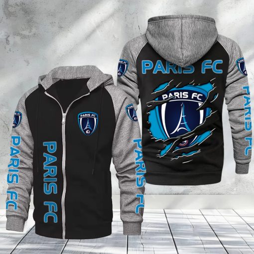 Paris FC – Hoodie zippé raglan Nouveau Design Nouvelle édition Paris FC – Hoodie zippé raglan Nouveau Design Nouvelle édition