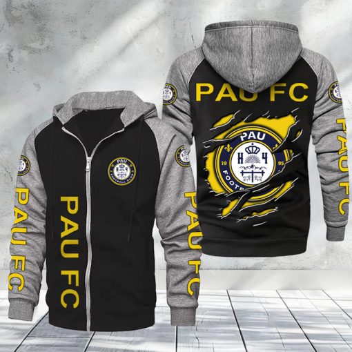 Pau FC – Hoodie zippé raglan Nouveau Design Nouvelle édition Pau FC – Hoodie zippé raglan Nouveau Design Nouvelle édition