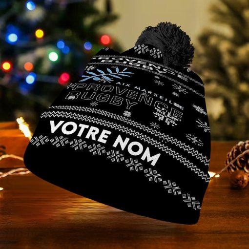 Provence Rugby – Bonnet de Noël Nouvelle Version avec nom personnalisé Provence Rugby – Bonnet de Noël Nouvelle Version avec nom personnalisé