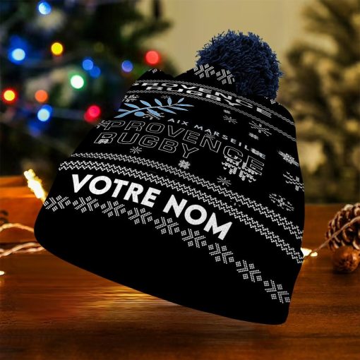 Provence Rugby – Bonnet de Noël Nouvelle Version avec nom personnalisé Provence Rugby – Bonnet de Noël Nouvelle Version avec nom personnalisé