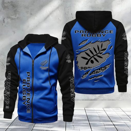 Provence Rugby – Hoodie zippé raglan Nouveau Design Nouvelle édition Provence Rugby – Hoodie zippé raglan Nouveau Design Nouvelle édition