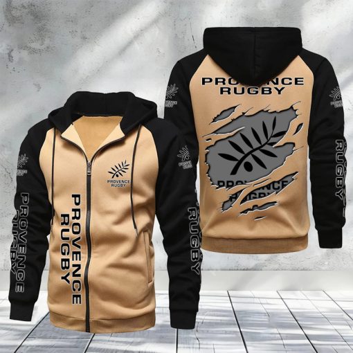 Provence Rugby – Hoodie zippé raglan Nouveau Design Nouvelle édition Provence Rugby – Hoodie zippé raglan Nouveau Design Nouvelle édition