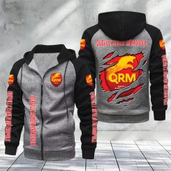 Quevilly – Rouen Métropole – Hoodie zippé raglan Nouveau Design Nouvelle édition