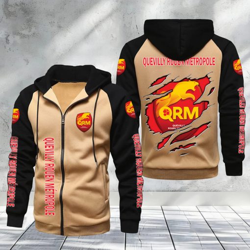 Quevilly – Rouen Métropole – Hoodie zippé raglan Nouveau Design Nouvelle édition Quevilly – Rouen Métropole – Hoodie zippé raglan Nouveau Design Nouvelle édition