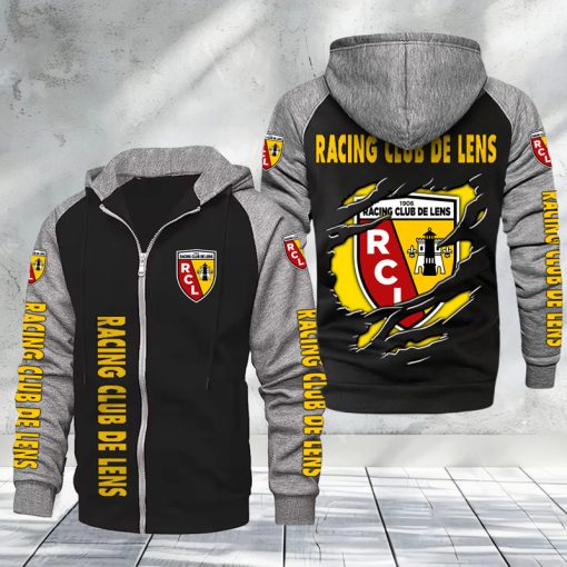 RC Lens – Hoodie zippé raglan Nouveau Design Nouvelle édition RC Lens – Hoodie zippé raglan Nouveau Design Nouvelle édition