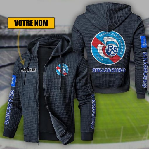 RC Strasbourg Alsace – Hoodie de sport nouvelle version avec nom personnalisé RC Strasbourg Alsace – Hoodie de sport nouvelle version avec nom personnalisé