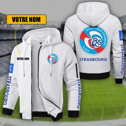 RC Strasbourg Alsace – Hoodie de sport nouvelle version avec nom personnalisé RC Strasbourg Alsace – Hoodie de sport nouvelle version avec nom personnalisé