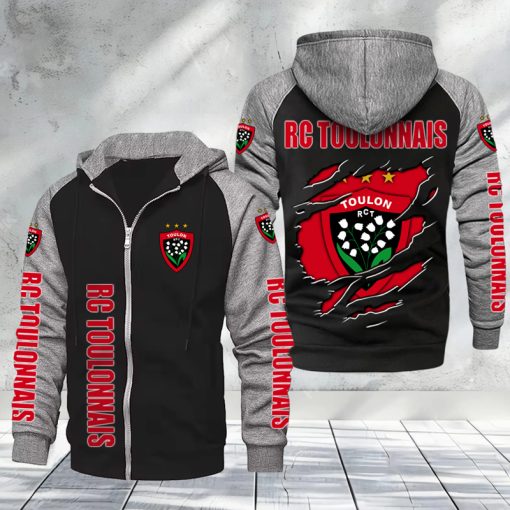 RC Toulonnais – Hoodie zippé raglan Nouveau Design Nouvelle édition RC Toulonnais – Hoodie zippé raglan Nouveau Design Nouvelle édition