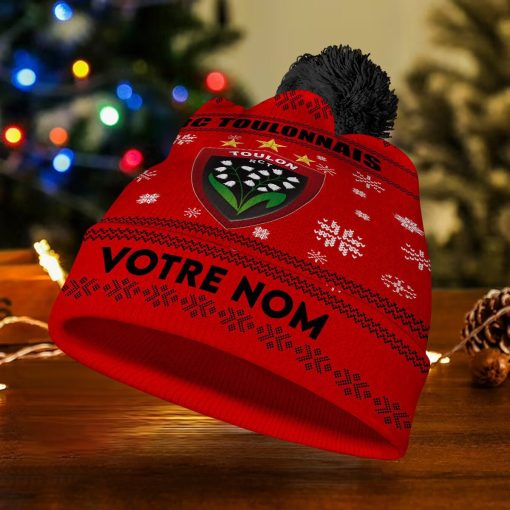 RC Toulonnais – Bonnet de Noël Nouvelle Version avec nom personnalisé