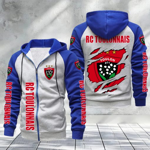 RC Toulonnais – Hoodie zippé raglan Nouveau Design Nouvelle édition RC Toulonnais – Hoodie zippé raglan Nouveau Design Nouvelle édition