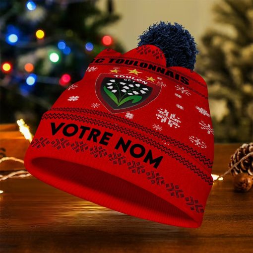 RC Toulonnais – Bonnet de Noël Nouvelle Version avec nom personnalisé RC Toulonnais – Bonnet de Noël Nouvelle Version avec nom personnalisé