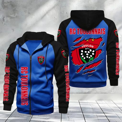 RC Toulonnais – Hoodie zippé raglan Nouveau Design Nouvelle édition RC Toulonnais – Hoodie zippé raglan Nouveau Design Nouvelle édition