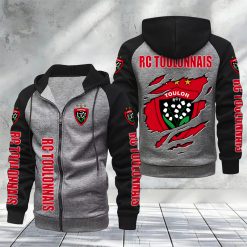 RC Toulonnais – Hoodie zippé raglan Nouveau Design Nouvelle édition