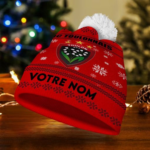 RC Toulonnais – Bonnet de Noël Nouvelle Version avec nom personnalisé RC Toulonnais – Bonnet de Noël Nouvelle Version avec nom personnalisé