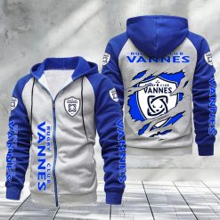 RC Vannes – Hoodie zippé raglan Nouveau Design Nouvelle édition