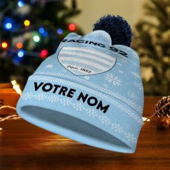 Racing 92 – Bonnet de Noël Nouvelle Version avec nom personnalisé