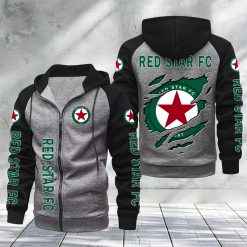 Red Star FC – Hoodie zippé raglan Nouveau Design Nouvelle édition
