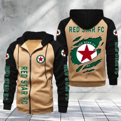 Red Star FC – Hoodie zippé raglan Nouveau Design Nouvelle édition