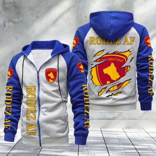 Rodez AF – Hoodie zippé raglan Nouveau Design Nouvelle édition Rodez AF – Hoodie zippé raglan Nouveau Design Nouvelle édition