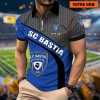 SC Bastia – Polo à fermeture éclair Nouveau Design Avec Nom Personnalisé