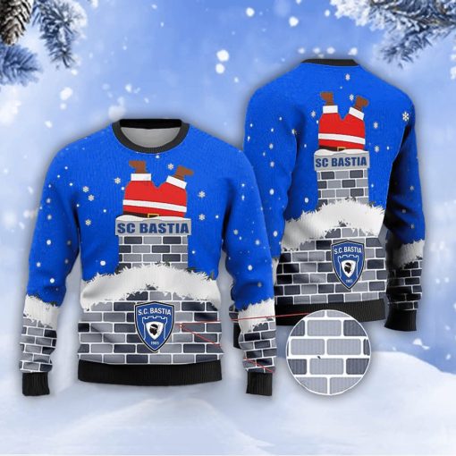 SC Bastia – Pull-over à motif de Père Noël