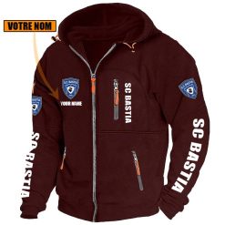 SC Bastia – Blouson zippé Édition spéciale avec nom personnalisé