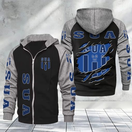 SU Agen – Hoodie zippé raglan Nouveau Design Nouvelle édition SU Agen – Hoodie zippé raglan Nouveau Design Nouvelle édition