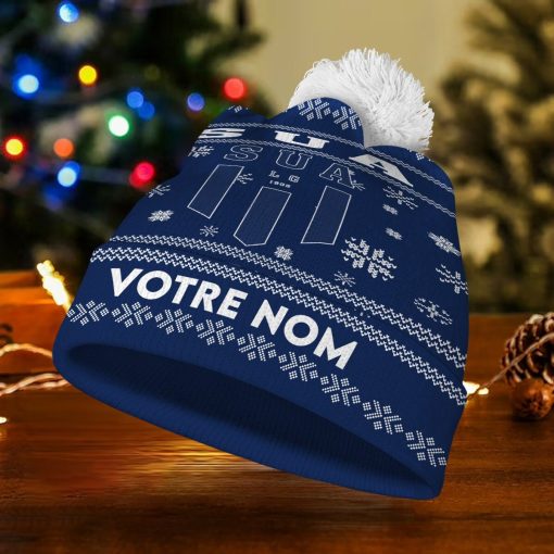 SU Agen – Bonnet de Noël Nouvelle Version avec nom personnalisé SU Agen – Bonnet de Noël Nouvelle Version avec nom personnalisé