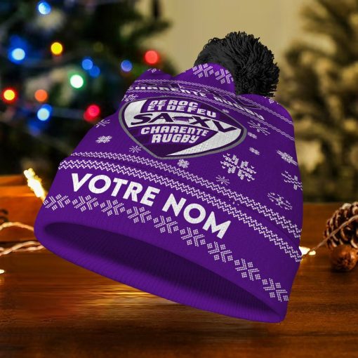 Soyaux-Angoulême XV – Bonnet de Noël Nouvelle Version avec nom personnalisé Soyaux-Angoulême XV – Bonnet de Noël Nouvelle Version avec nom personnalisé