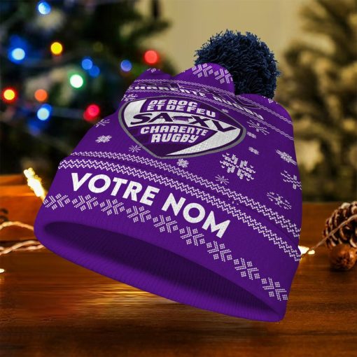 Soyaux-Angoulême XV – Bonnet de Noël Nouvelle Version avec nom personnalisé Soyaux-Angoulême XV – Bonnet de Noël Nouvelle Version avec nom personnalisé