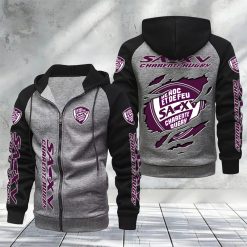 Soyaux-Angoulême XV – Hoodie zippé raglan Nouveau Design Nouvelle édition