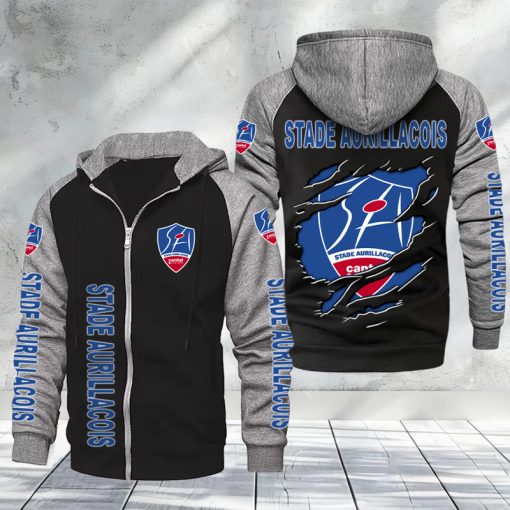Stade Aurillacois – Hoodie zippé raglan Nouveau Design Nouvelle édition Stade Aurillacois – Hoodie zippé raglan Nouveau Design Nouvelle édition