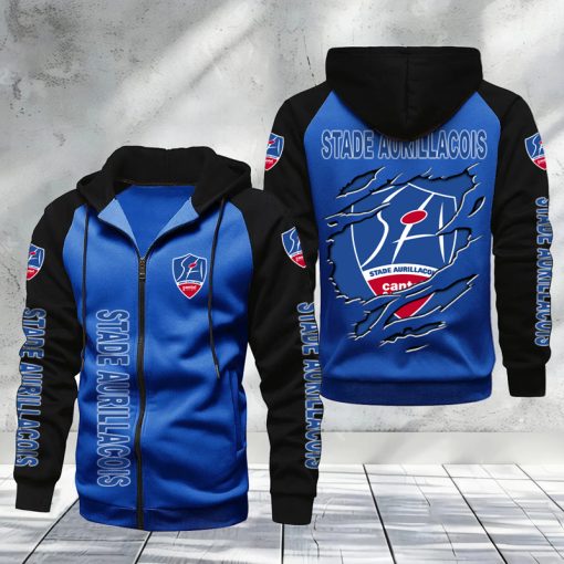 Stade Aurillacois – Hoodie zippé raglan Nouveau Design Nouvelle édition Stade Aurillacois – Hoodie zippé raglan Nouveau Design Nouvelle édition