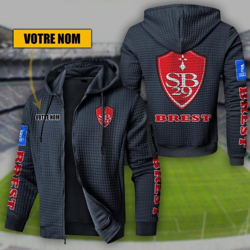 Stade Brestois 29 – Hoodie de sport nouvelle version avec nom personnalisé Stade Brestois 29 – Hoodie de sport nouvelle version avec nom personnalisé